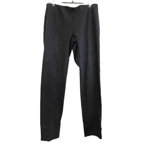 Eileen Fisher Dark Gray Ponte Stretch Straight Leg Pull On Pants Size Medium
